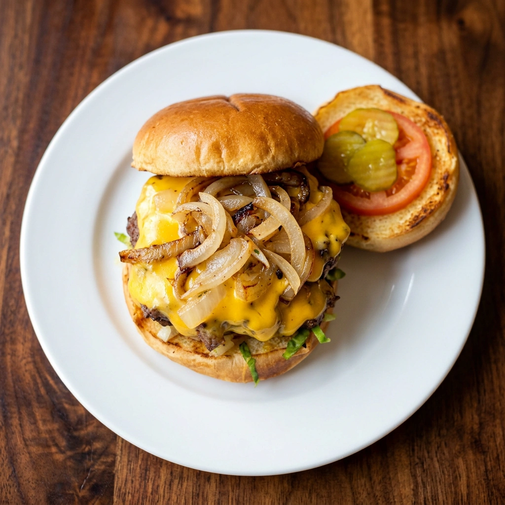 The Caramelizer Burger at TuckOut in Winnipeg, MB